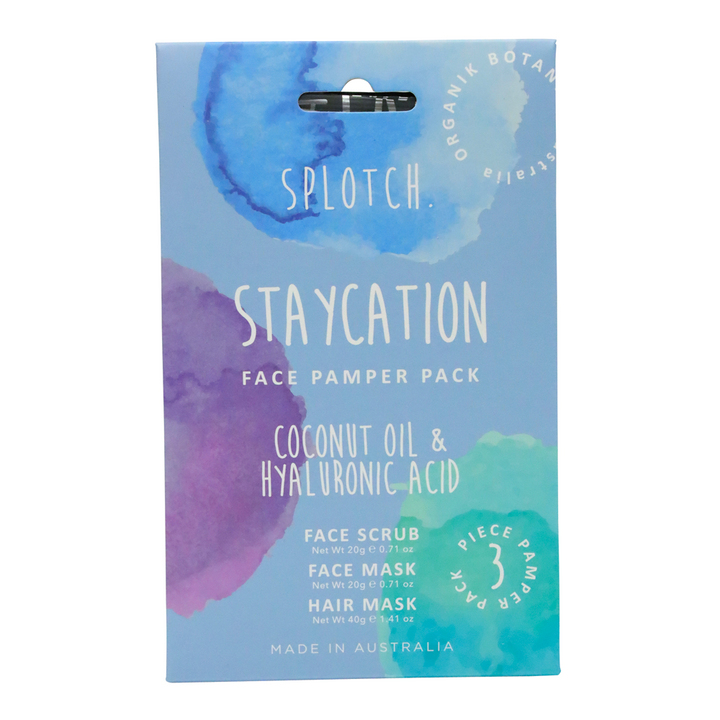 SPLOTCH BODY COCONUT OIL & HYALURONIC ACID STAYCATION FACE PAMPER PACK